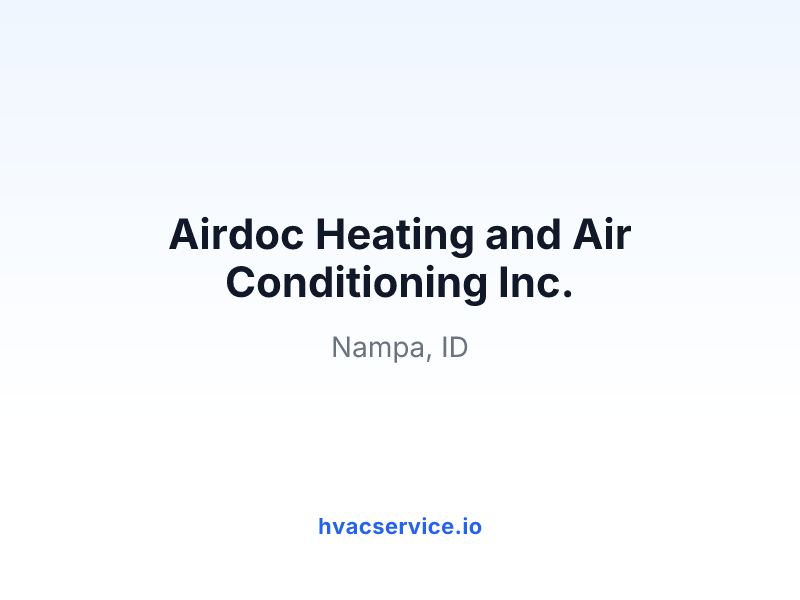 Airdoc Heating and Air Conditioning Inc.