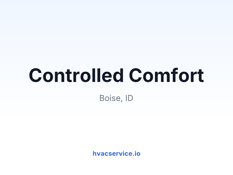 Controlled Comfort