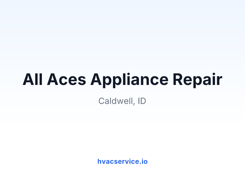 All Aces Appliance Repair