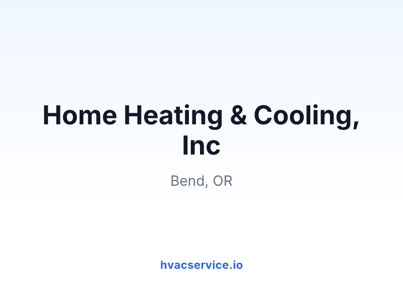 Home Heating & Cooling, Inc