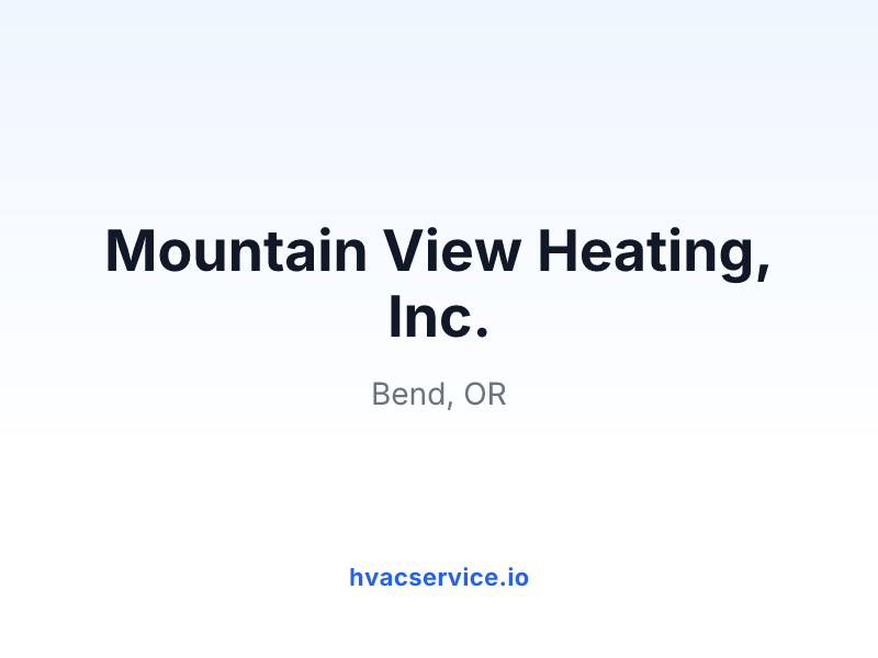 Mountain View Heating, Inc.