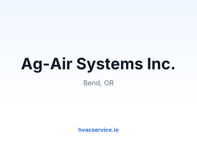 Ag-Air Systems Inc.