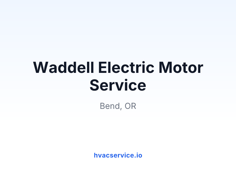 Waddell Electric Motor Service