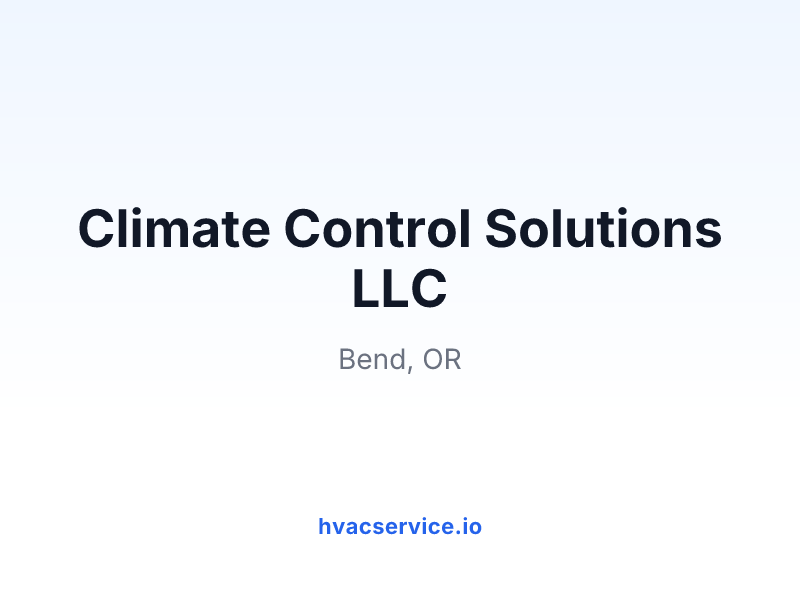Climate Control Solutions LLC
