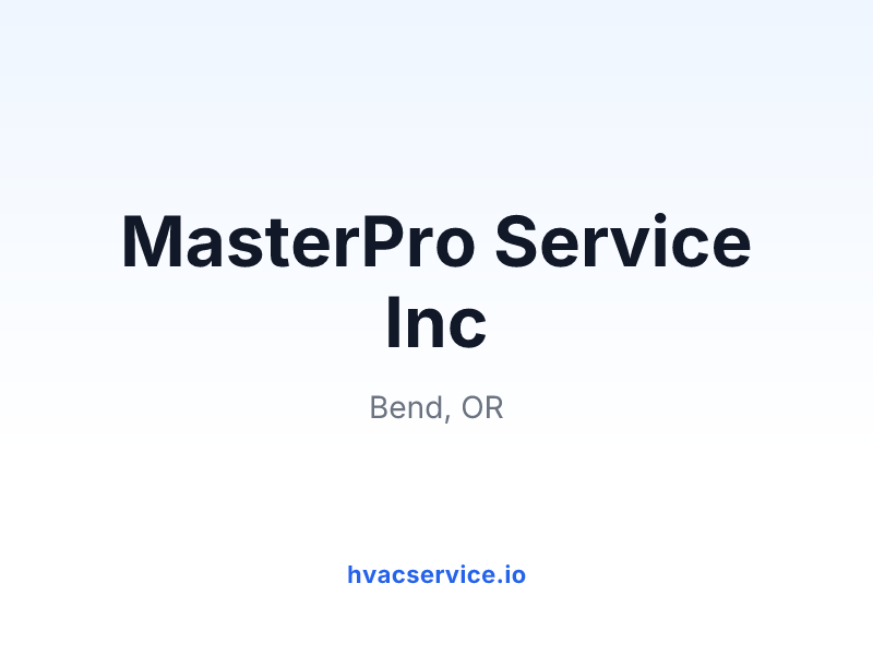 MasterPro Service Inc