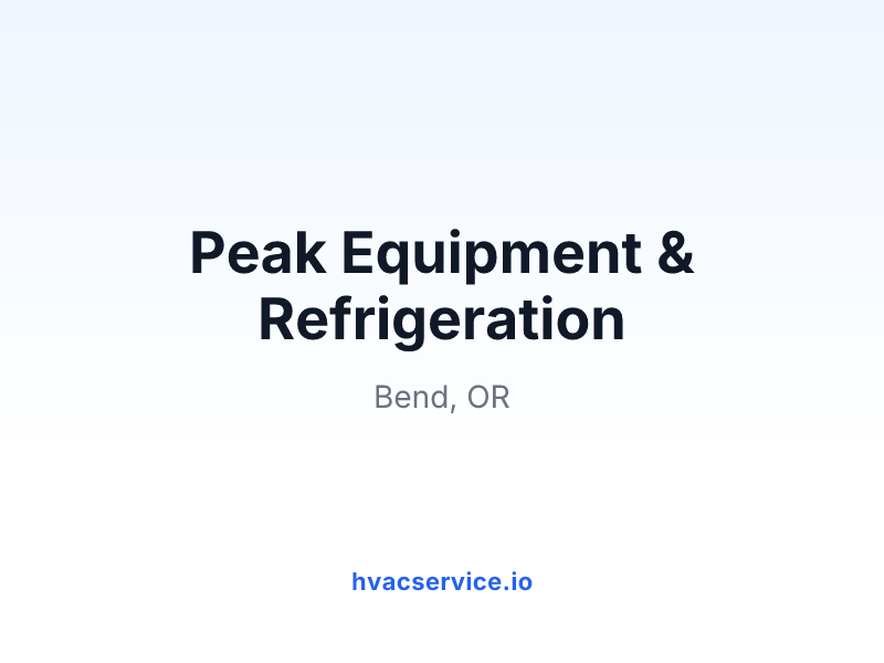 Peak Equipment & Refrigeration