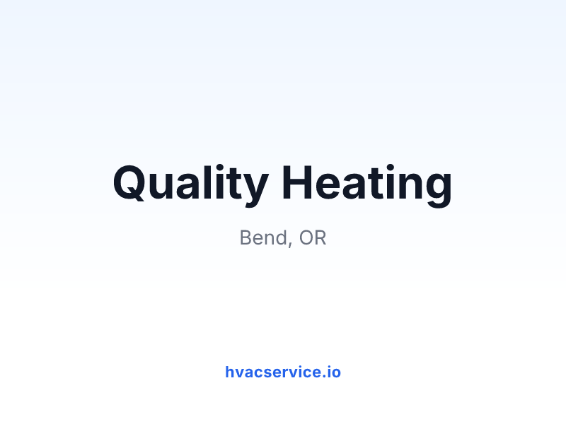 Quality Heating