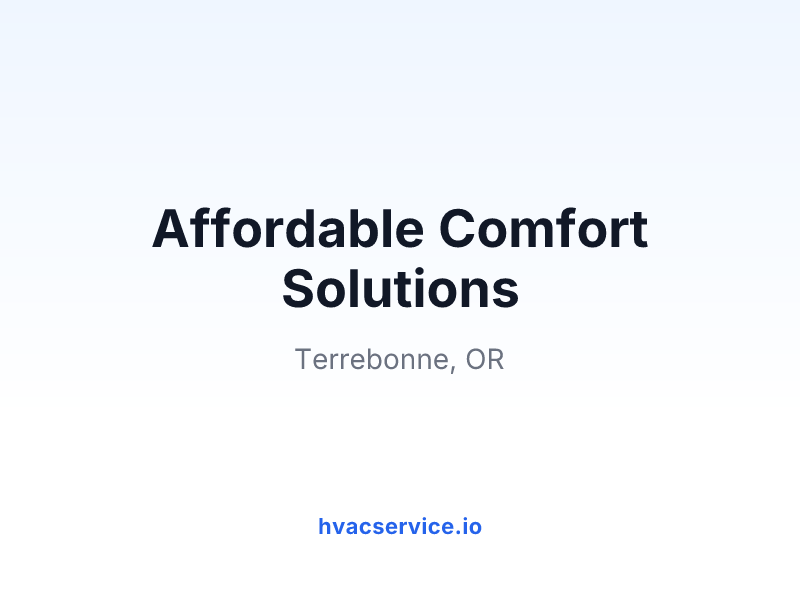 Affordable Comfort Solutions