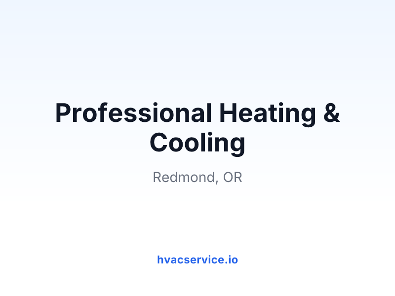 Professional Heating & Cooling
