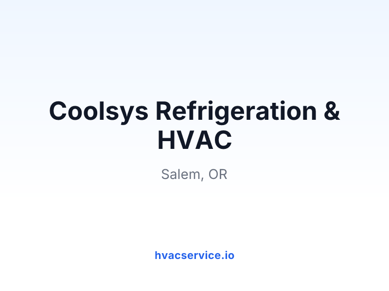 Coolsys Refrigeration & HVAC