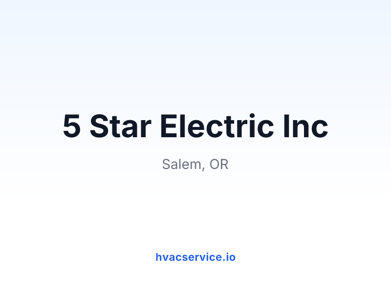 5 Star Electric Inc