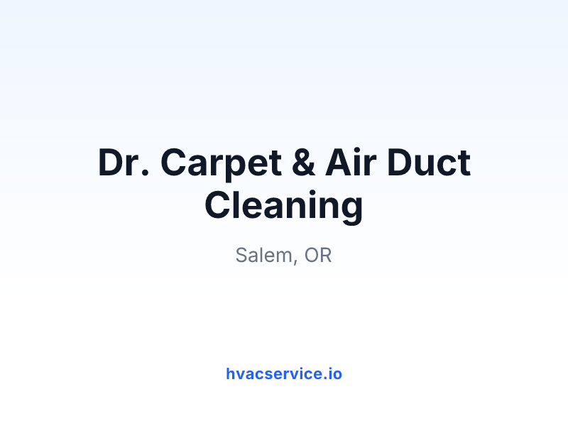 Dr. Carpet & Air Duct Cleaning