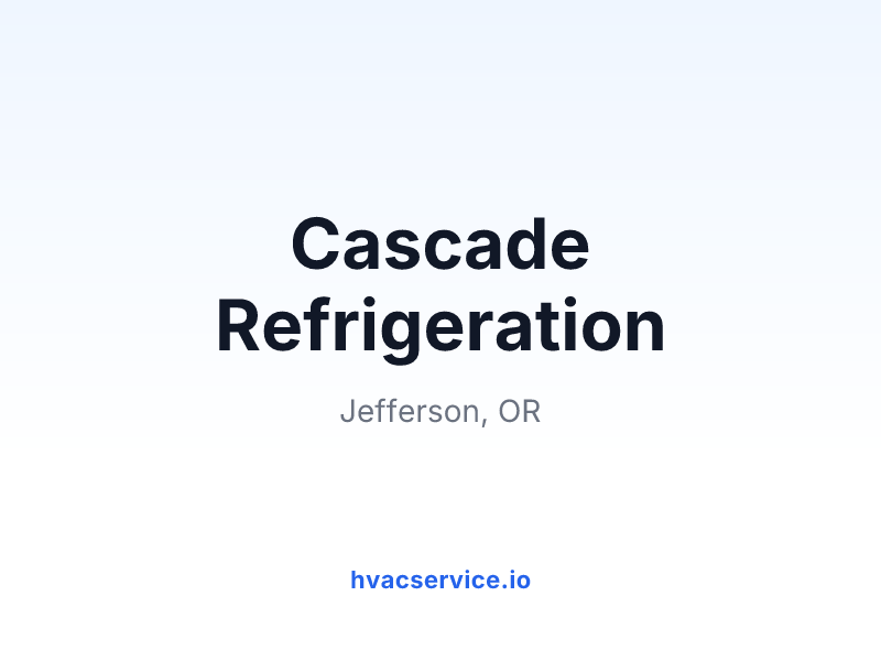 Cascade Refrigeration