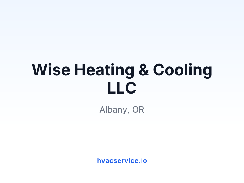 Wise Heating & Cooling LLC