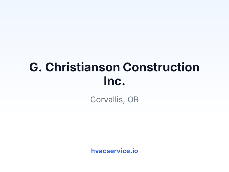G. Christianson Construction Inc.