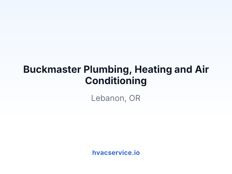 Buckmaster Plumbing, Heating and Air Conditioning