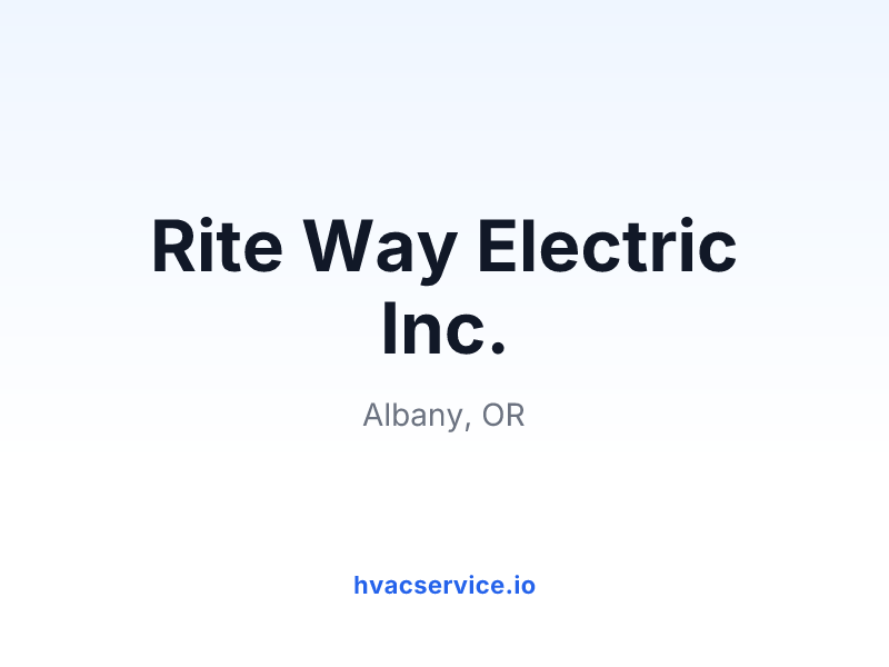 Rite Way Electric Inc.