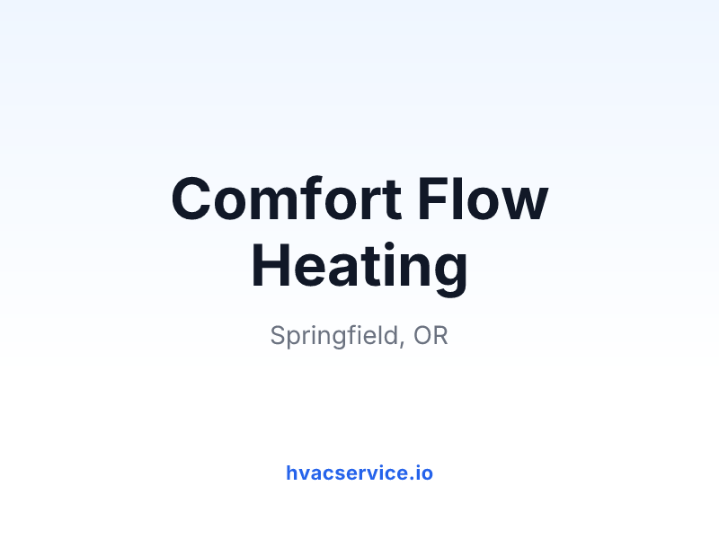 Comfort Flow Heating