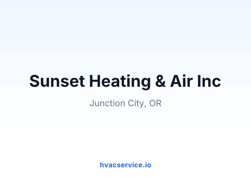 Sunset Heating & Air Inc