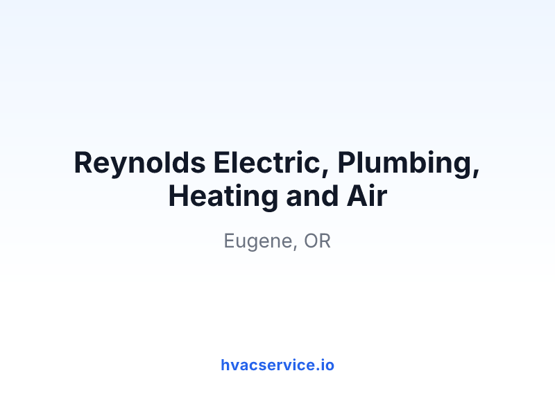 Reynolds Electric, Plumbing, Heating and Air