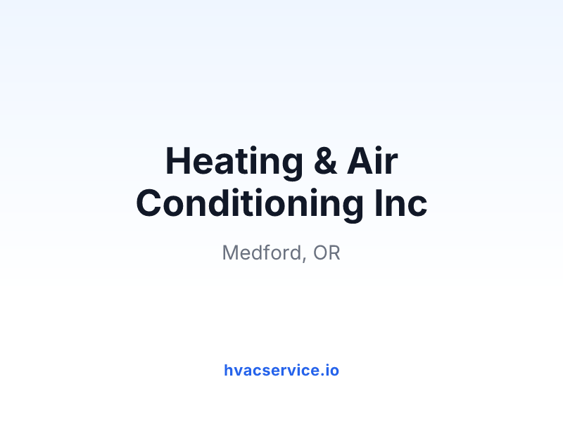 Heating & Air Conditioning Inc