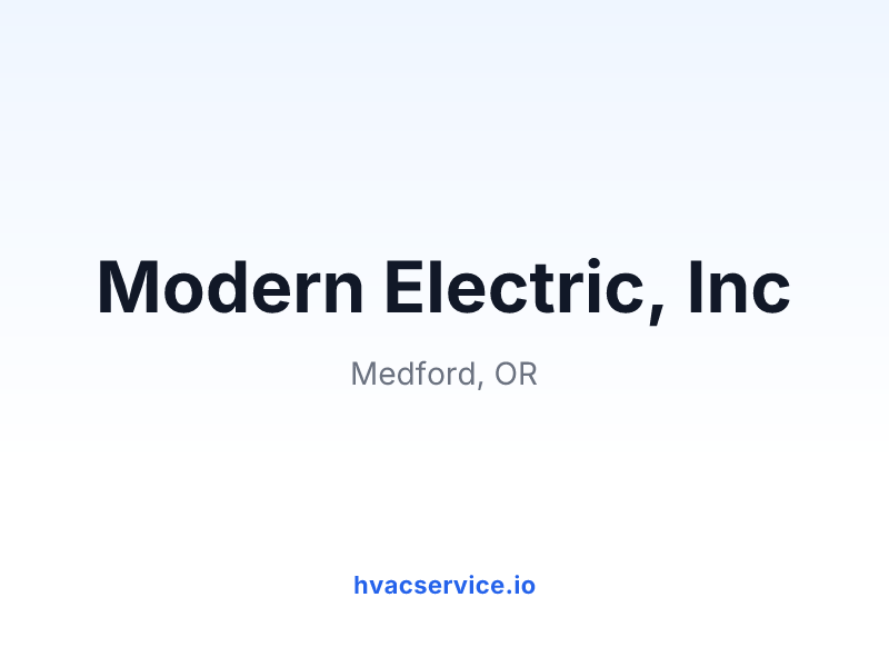 Modern Electric, Inc