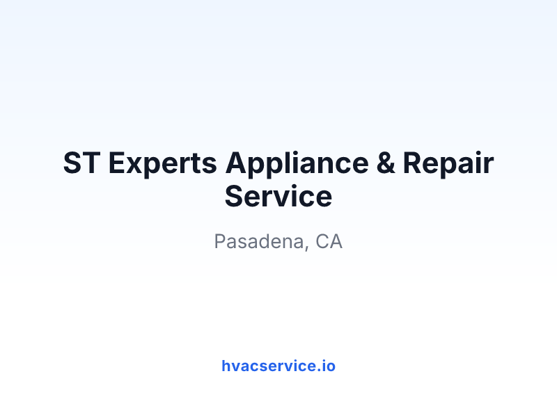 ST Experts Appliance & Repair Service