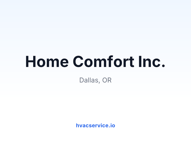 Home Comfort Inc.