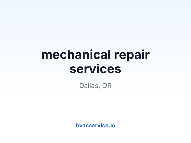 mechanical repair services