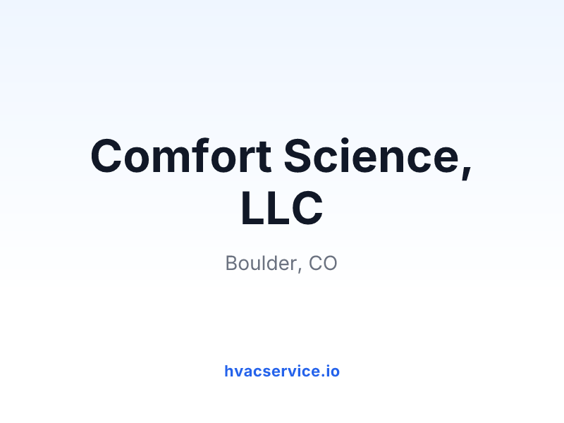 Comfort Science, LLC