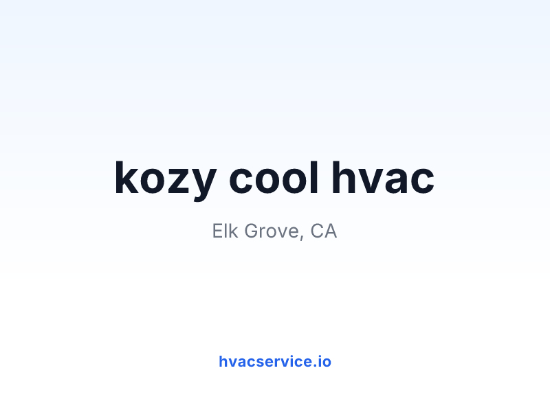 kozy cool hvac