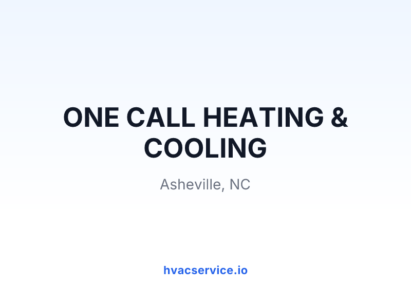 ONE CALL HEATING & COOLING