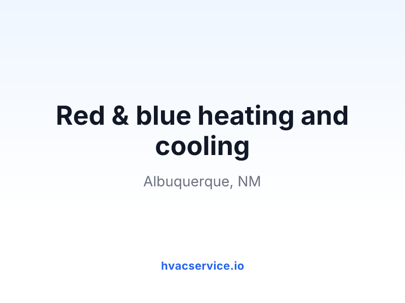 Red & blue heating and cooling