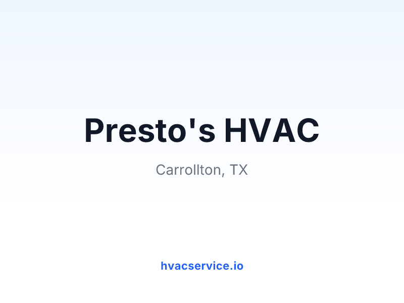 Presto's HVAC