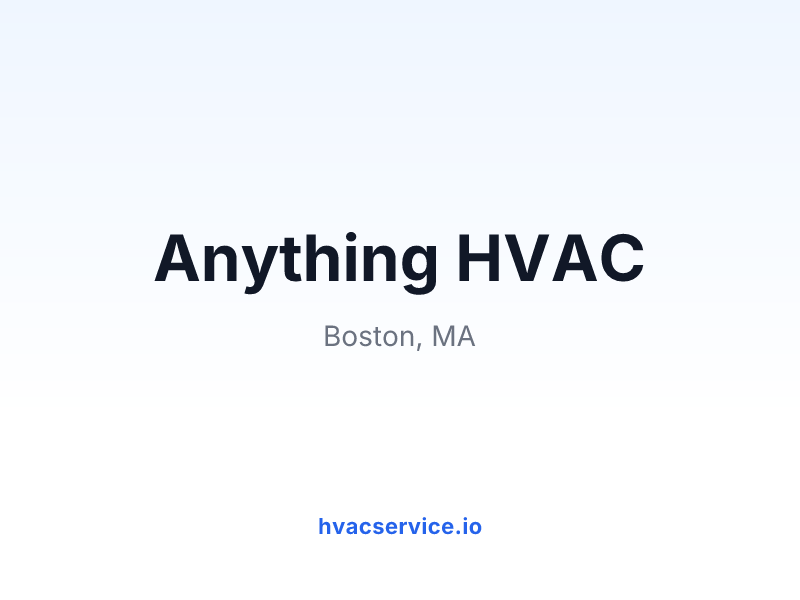 Anything HVAC