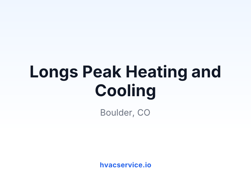 Longs Peak Heating and Cooling