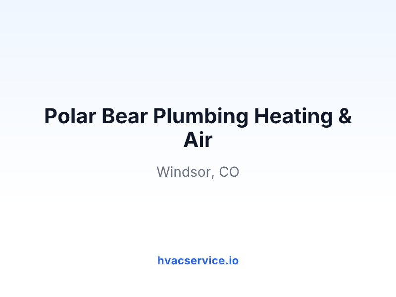 Polar Bear Plumbing Heating & Air