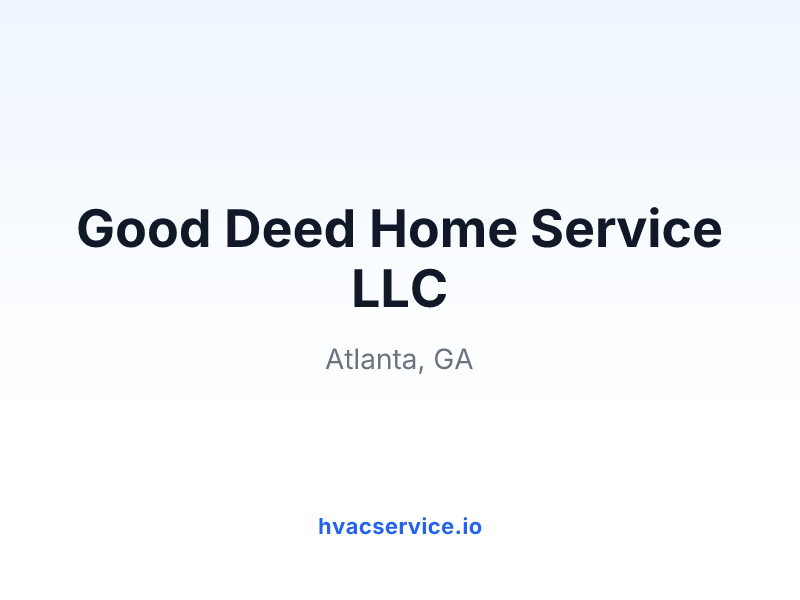 Good Deed Home Service LLC