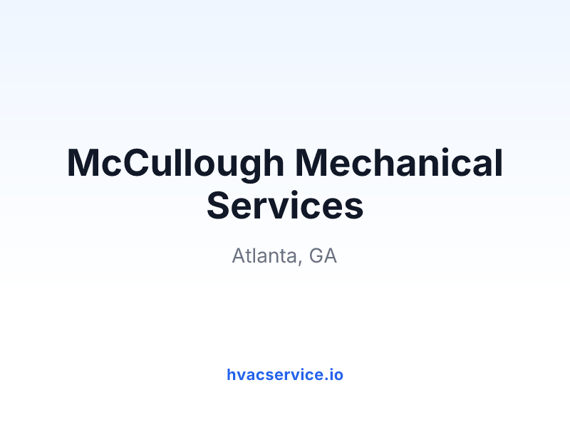 McCullough Mechanical Services