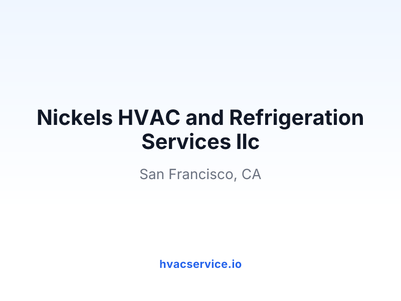 Nickels HVAC and Refrigeration Services llc