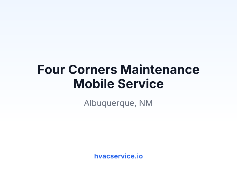Four Corners Maintenance Mobile Service