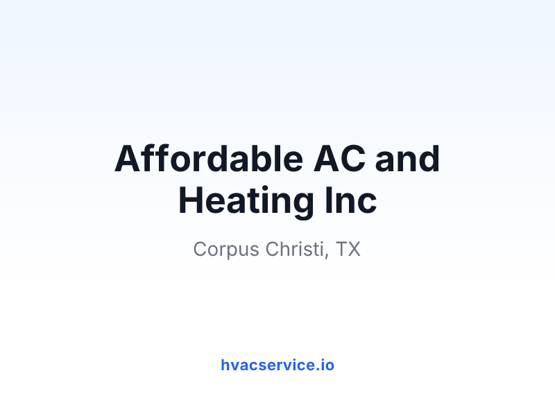 Affordable AC and Heating Inc