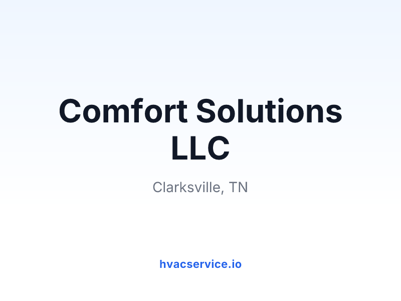 Comfort Solutions LLC