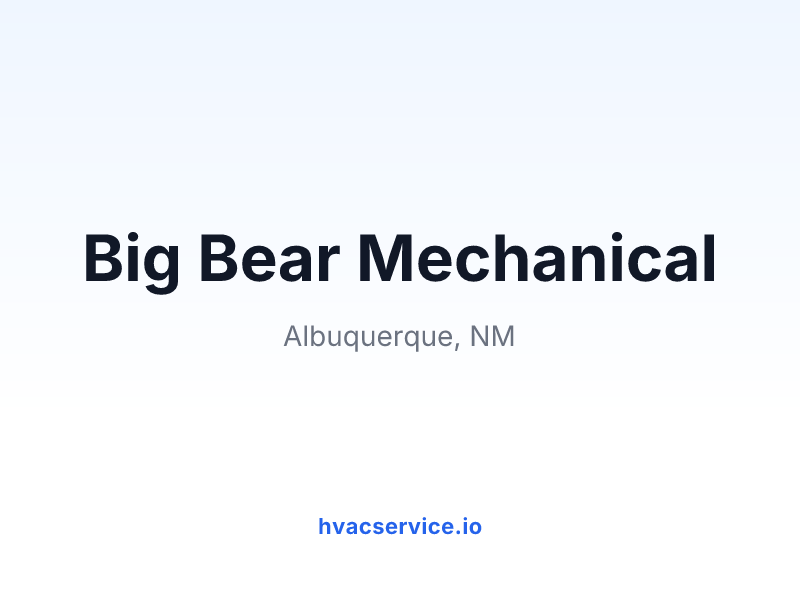 Big Bear Mechanical