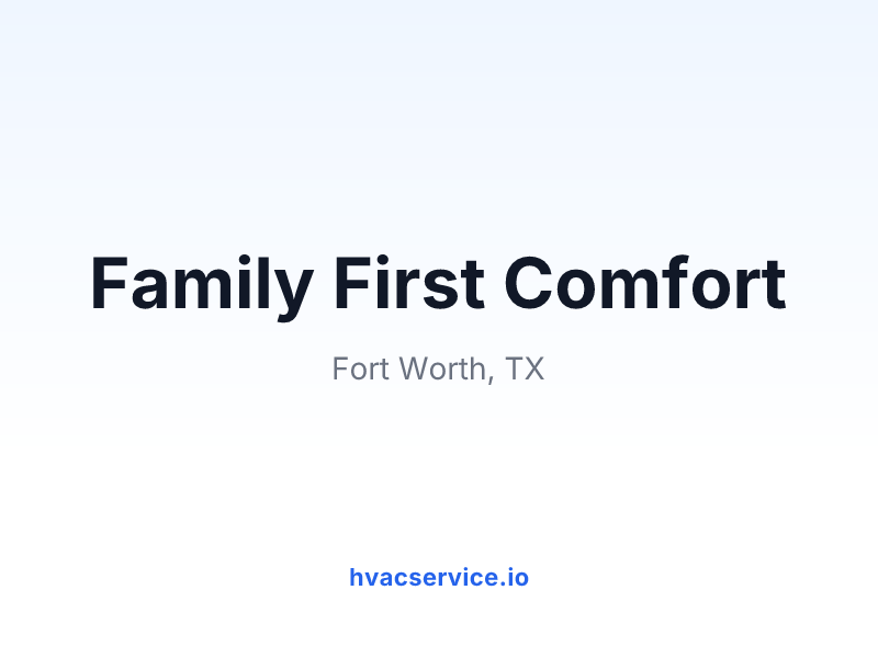 Family First Comfort