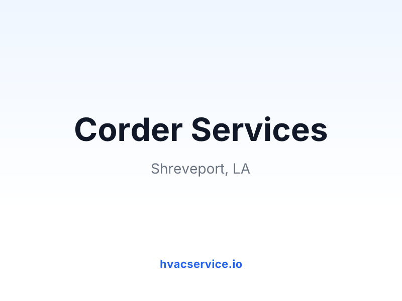 Corder Services