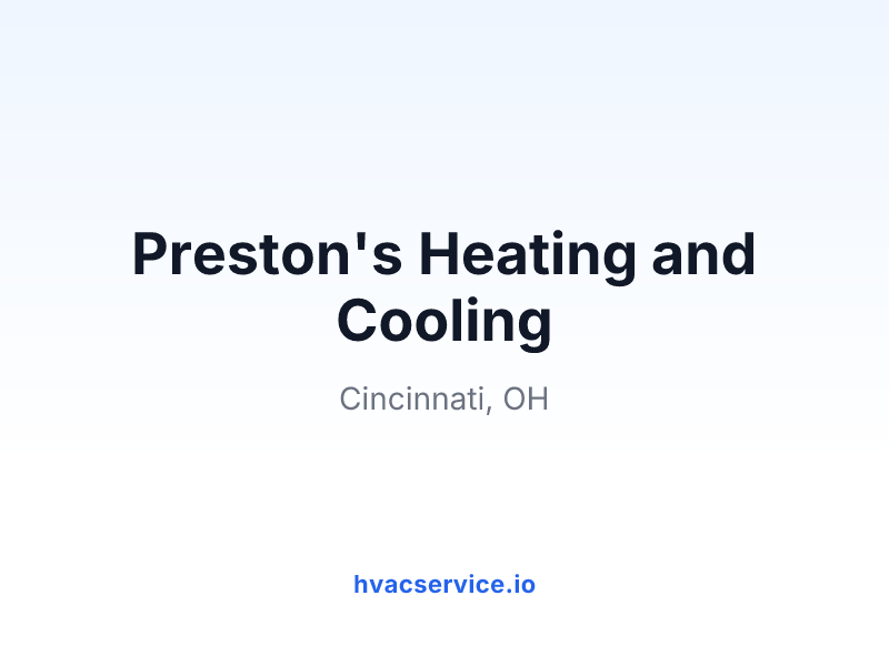 Preston's Heating and Cooling