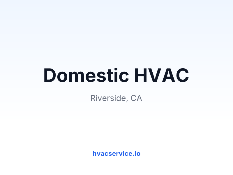 Domestic HVAC