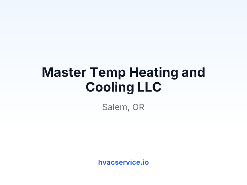 Master Temp Heating and Cooling LLC