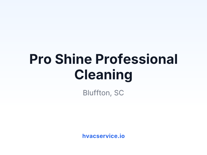 Pro Shine Professional Cleaning